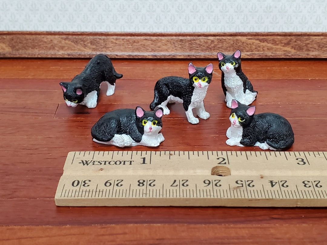 1/12 1/6 Dollhouse Miniature Cat Figurines 