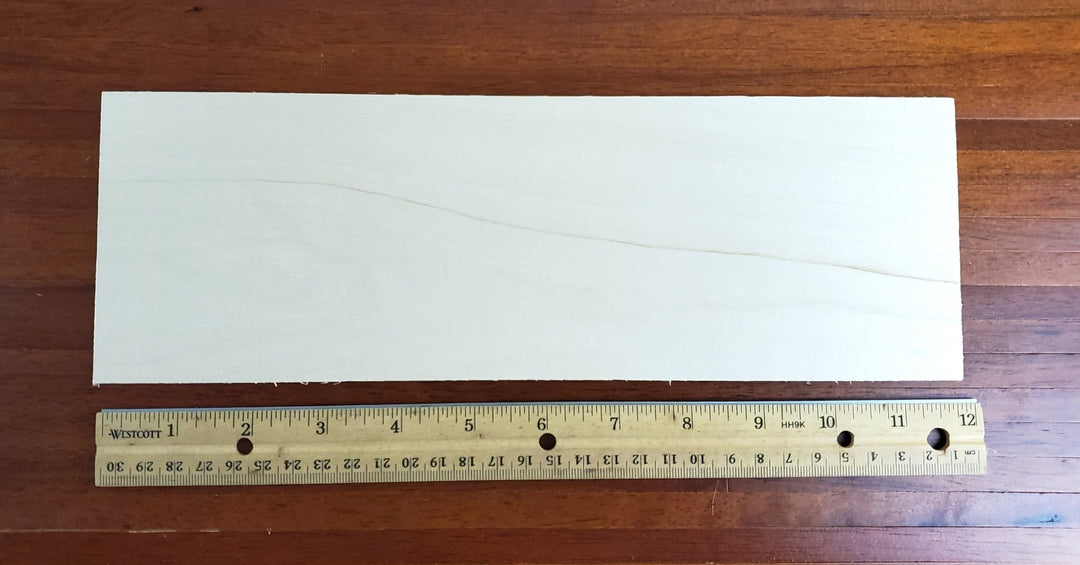 Basswood Sheet Plank Thin 1/16" x 4" x 12" long Woodworking Laser - Miniature Crush