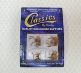 Brass Nails Brads Small Tiny Thin 1/4" Pack of 100 Dollhouse Miniatures Hardware - Miniature Crush