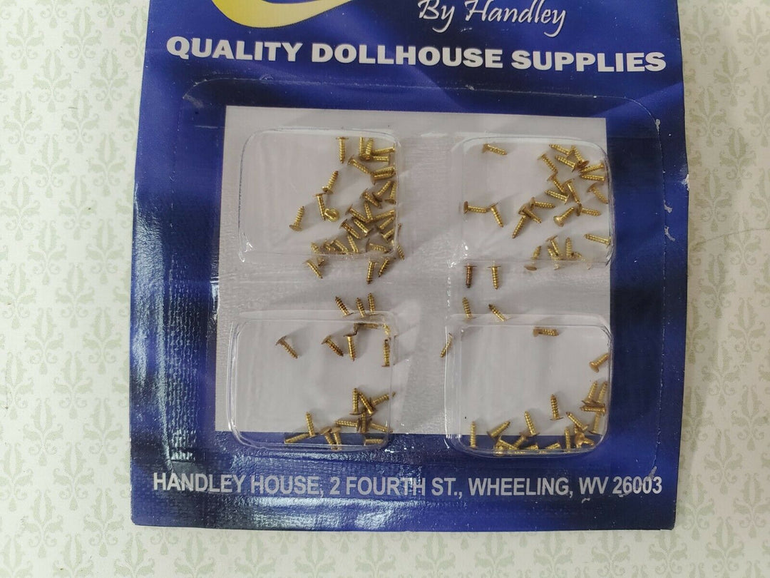 Brass Nails Brads Small Tiny Thin 3/32" Pack of 100 Dollhouse Miniature Hardware - Miniature Crush