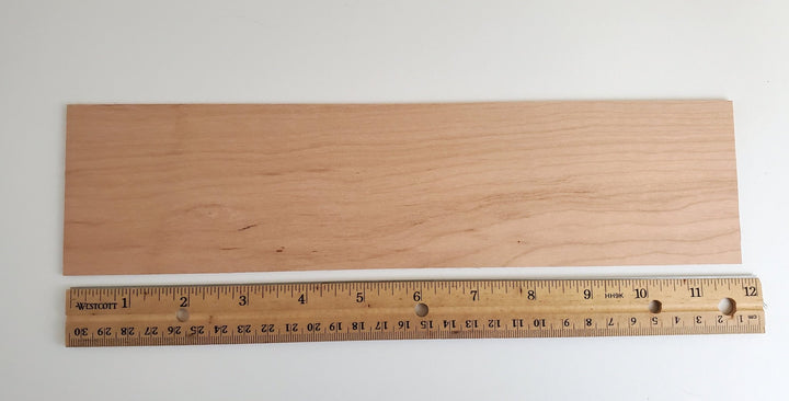 Cherry Wood Sheet Plank Thin 1/16" x 3" x 12" long Woodworking Laser - Miniature Crush
