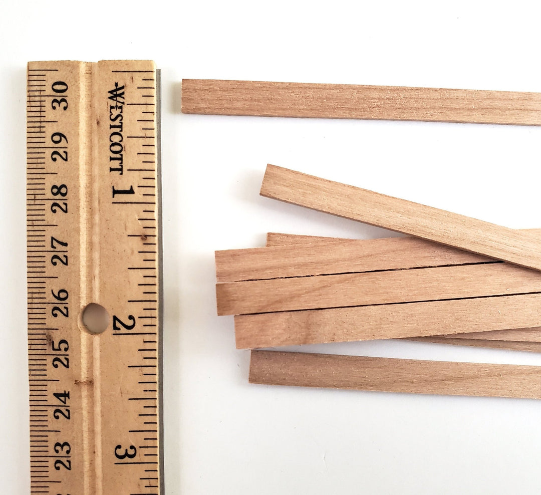 Cherry Wood Strips 10 Pieces 1/16 x 1/4 x 6 Long Crafts Models Miniatures  