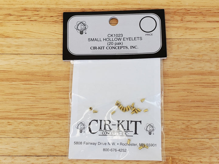 Cir-Kit Eyelets Small Hollow 20 Pack for Dollhouse Tape Wire Set-ups CK1023 - Miniature Crush