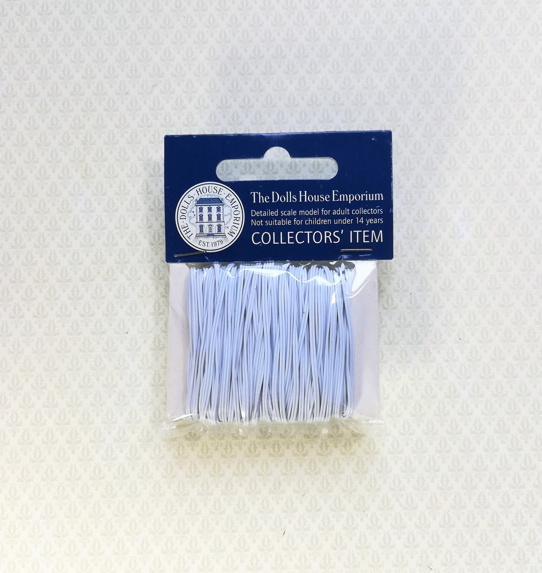 Dollhouse 12v Wire White 50 Feet for Wiring Your Dollhouse 1:12 Scale Round Wire - Miniature Crush