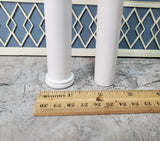 Dollhouse 2 Round Columns Pillars Tapered Hard Cast Resin 21 cm Tall 1:12 Scale Miniatures - Miniature Crush