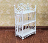 Dollhouse 3 Shelf Bookcase or Plant Shelf White Metal 1:12 Scale Miniature or Fairy Garden