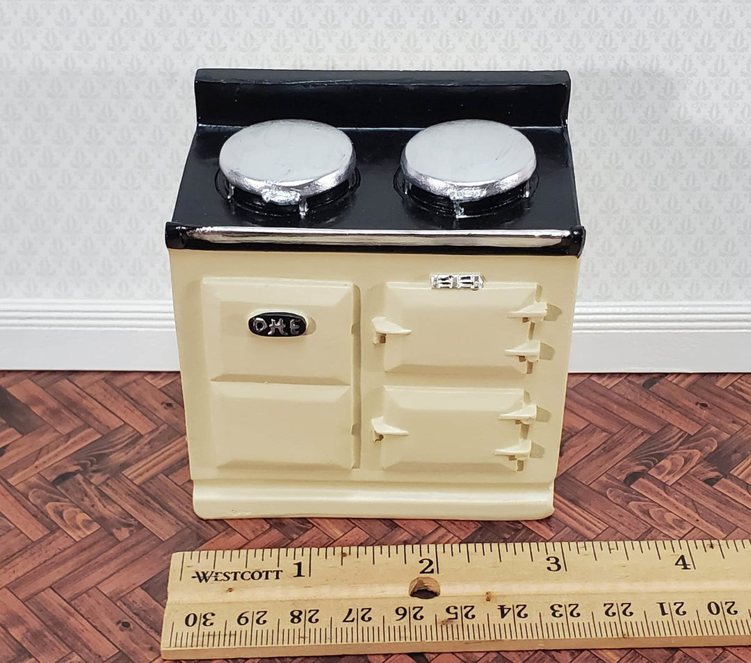 Dollhouse AGA Style Cooker Stove Oven Cream 1:12 Scale Miniature Kitchen - Miniature Crush