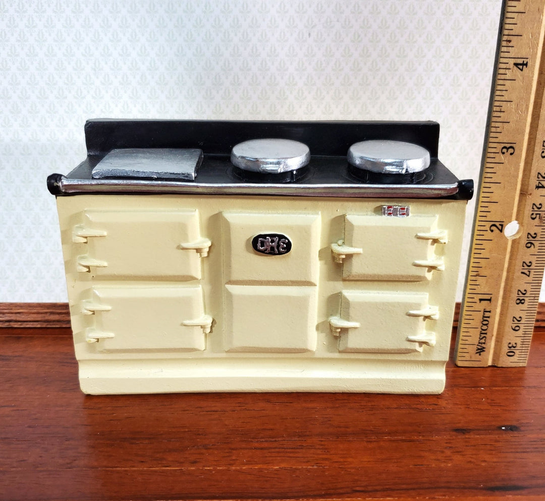 Dollhouse AGA Style Cooker Stove Oven Cream Large 1:12 Scale Miniature Kitchen - Miniature Crush