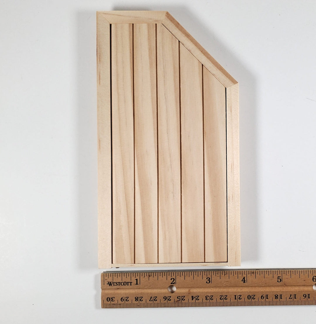 Dollhouse Attic Door Angled Top 1:12 Scale Miniature Unpainted Wood - Miniature Crush