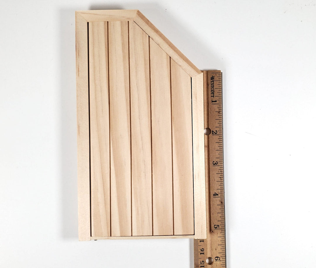 Dollhouse Attic Door Angled Top 1:12 Scale Miniature Unpainted Wood - Miniature Crush