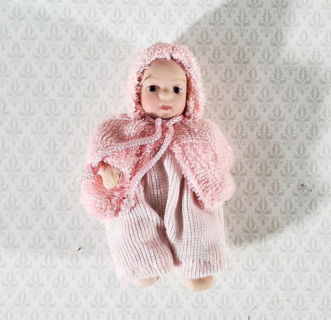 Dollhouse Miniature Pink Hoodie or Robe 1:12 Scale Clothes Wearable fits 6  Phicen - Miniature Crush