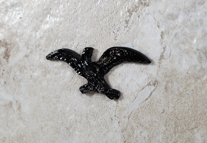 Dollhouse Bald Eagle Black Wall or Door Plaque 1:12 Scale Miniature Accessory - Miniature Crush