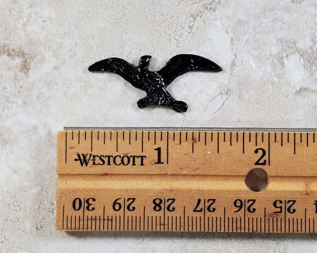 Dollhouse Bald Eagle Black Wall or Door Plaque 1:12 Scale Miniature Accessory - Miniature Crush