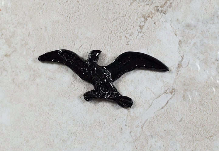 Dollhouse Bald Eagle Black Wall or Door Plaque 1:12 Scale Miniature Accessory - Miniature Crush
