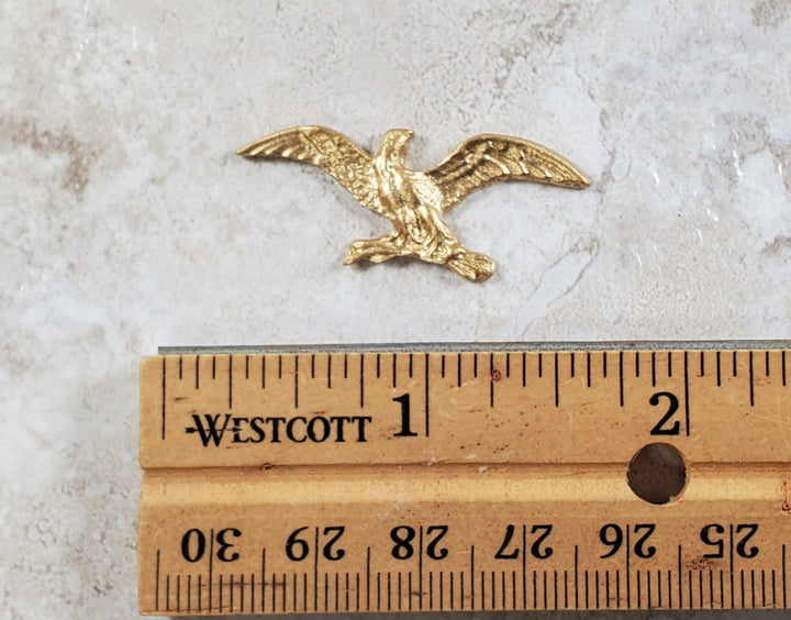 Dollhouse Bald Eagle Gold Wall or Door Plaque 1:12 Scale Miniature Accessory - Miniature Crush