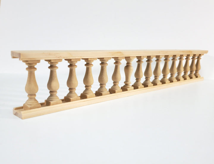 Dollhouse Balustrade Porch Balcony Railing 1 Piece 13 3/8" x 2" 1:12 Scale Miniature - Miniature Crush