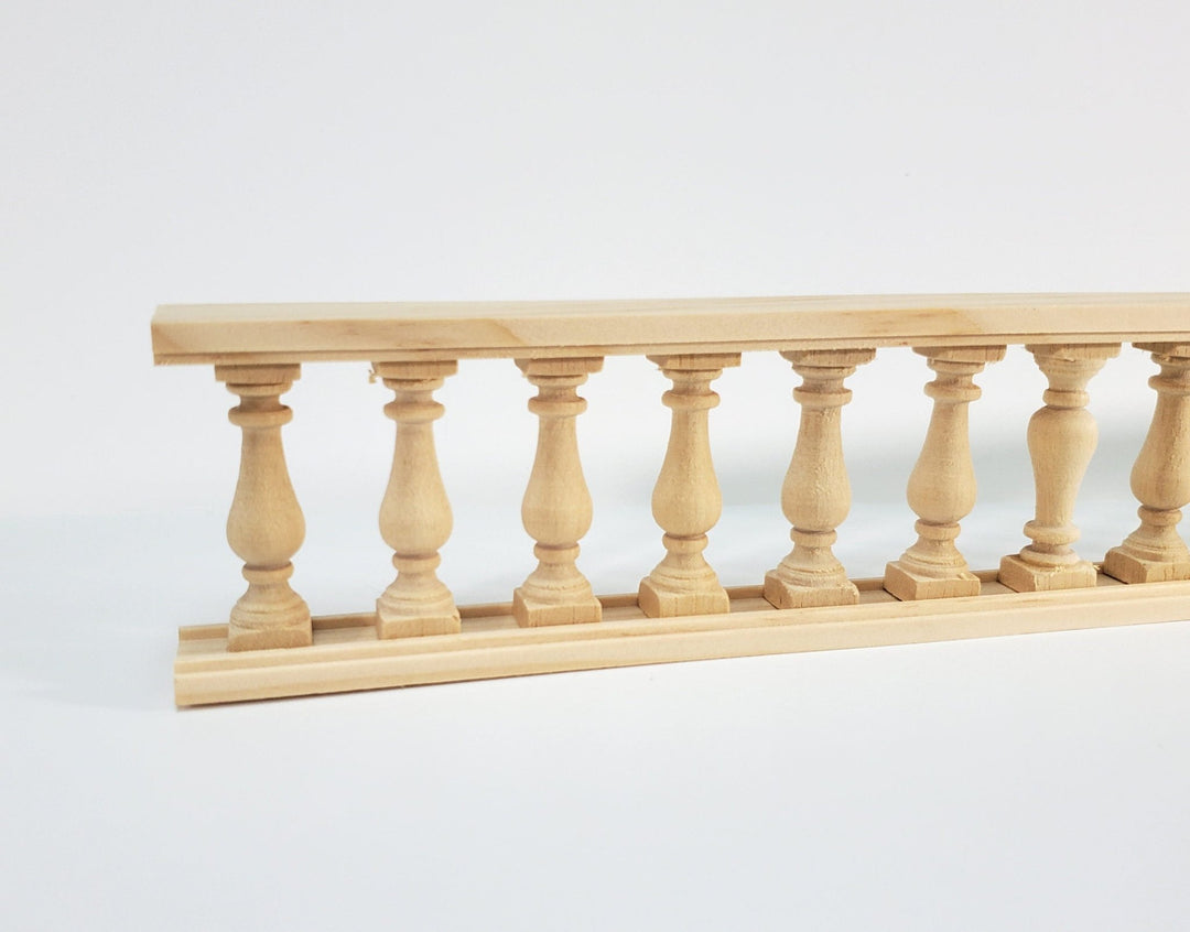 Dollhouse Balustrade Porch Balcony Railing 1 Piece 13 3/8" x 2" 1:12 Scale Miniature - Miniature Crush