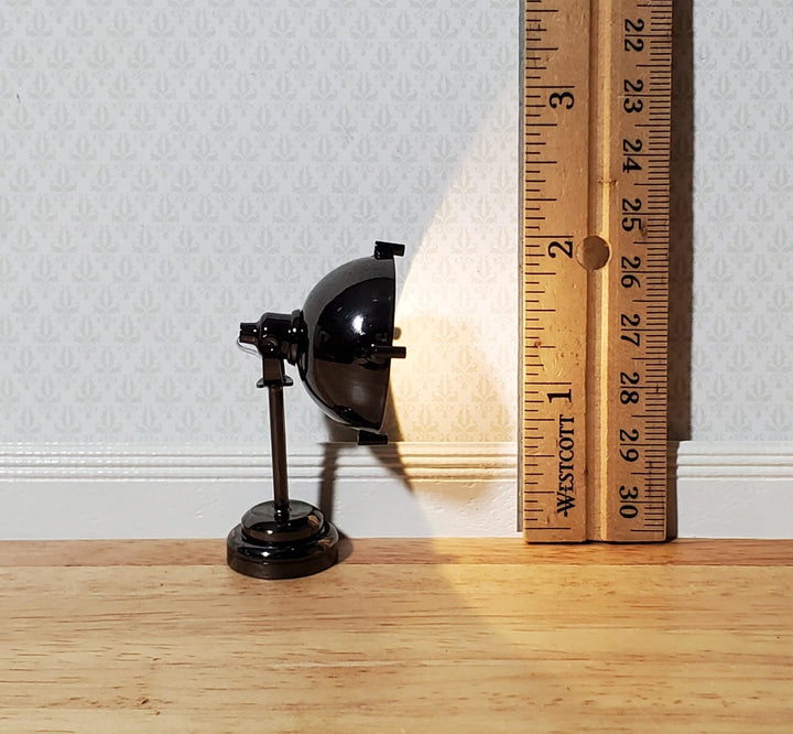 Dollhouse Battery Light Adjustable Industrial Black Chrome Ceiling or Accent 1:12 Scale Miniature - Miniature Crush