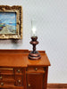 Dollhouse Battery Light Hurricane Lantern Table Lamp Bronze 1:12 Scale Miniature