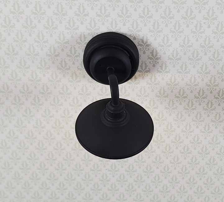 Dollhouse Battery Light Industrial Black Wall Sconce 1:12 Scale Miniature - Miniature Crush