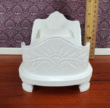 Dollhouse "Belter" Curved Bed White Finish Large 1:12 Scale Miniature Furniture - Miniature Crush