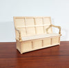 Dollhouse Bench Tudor Gothic Style with High Back Unpainted Wood Open Seat 1:12 Scale Furniture
