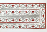 Dollhouse Border Tile Flooring Sheet 1:12 Scale by World Model WM34179 Gray Maroon - Miniature Crush