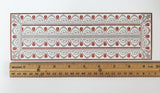 Dollhouse Border Tile Flooring Sheet 1:12 Scale by World Model WM34179 Gray Maroon - Miniature Crush