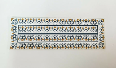 Dollhouse Border Tile Flooring Sheet for Tulips Tile 1:12 Scale Break Off Pieces - Miniature Crush