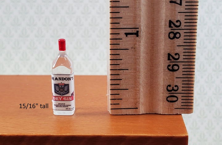 Dollhouse Bottle of Dry Gin 1:12 Scale Miniature Drinks Handmade - Miniature Crush