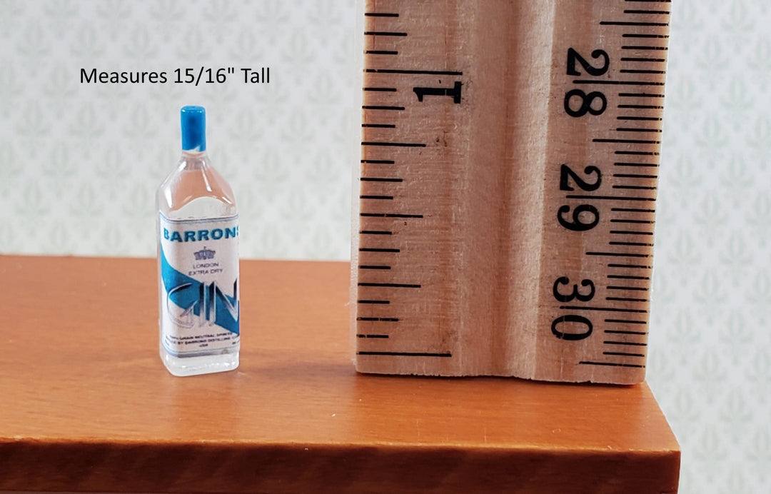 Dollhouse Bottle of Gin 1:12 Scale Miniature Drinks Handmade - Miniature Crush