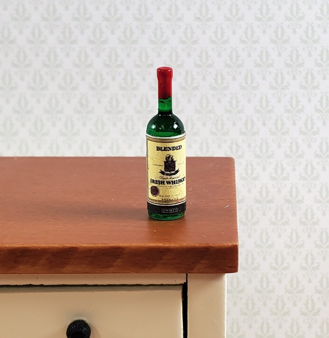Dollhouse Bottle of Irish Whiskey 1:12 Scale Miniature 1" Tall Booze Drinks - Miniature Crush