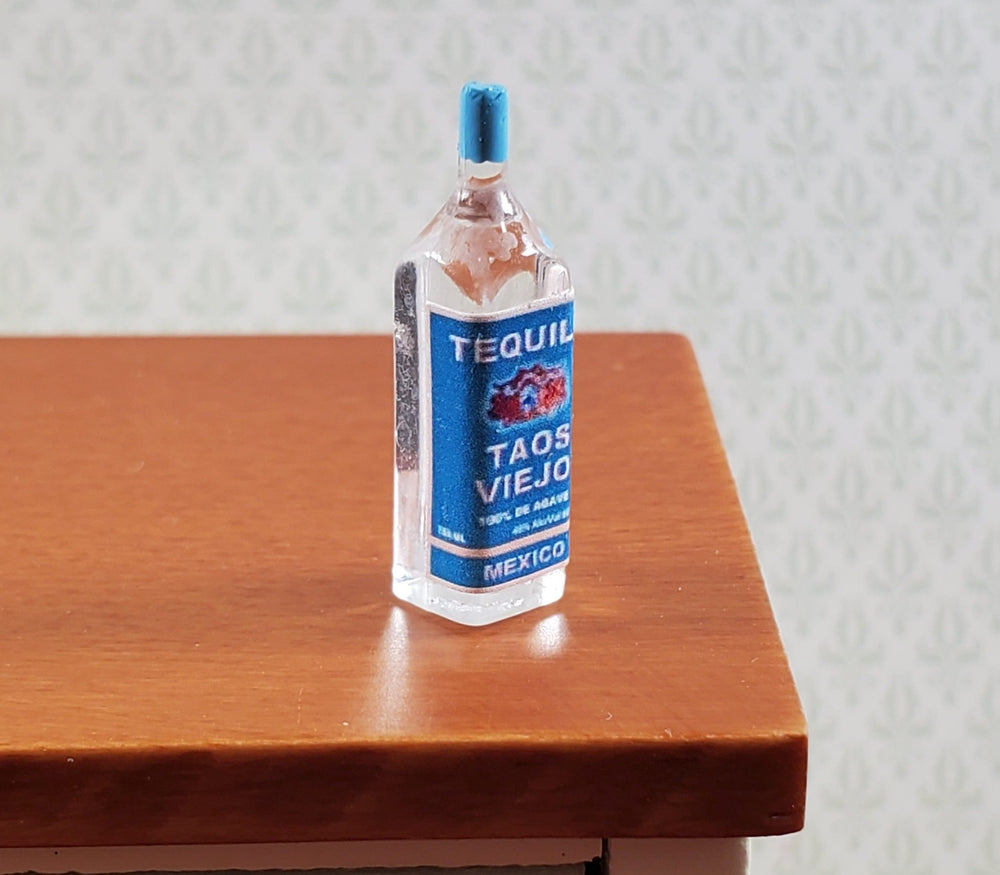 Dollhouse Bottle of Tequila White 1:12 Scale Miniature Drinks Handmade - Miniature Crush