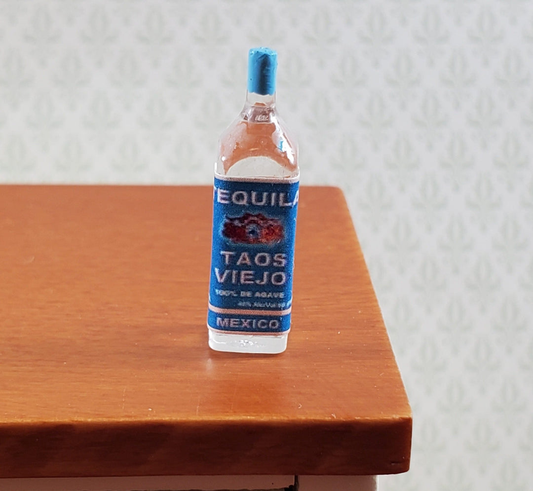 Dollhouse Bottle of Tequila White 1:12 Scale Miniature Drinks Handmade - Miniature Crush