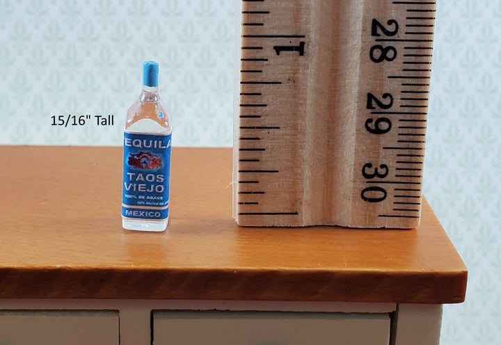 Dollhouse Bottle of Tequila White 1:12 Scale Miniature Drinks Handmade - Miniature Crush