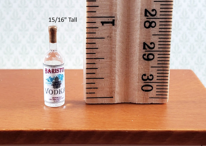 Dollhouse Bottle of Vodka "Baristov" 1:12 Scale Miniature Drinks Handmade - Miniature Crush