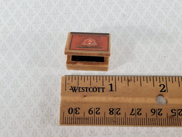 Dollhouse Box of Cigars Vintage Style Wood 1:12 Scale Miniature - Miniature Crush