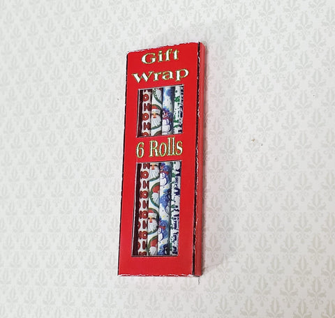 Dollhouse Boxed Wrapping Paper Christmas Rolls 1:12 Scale Miniatures Accessories - Miniature Crush