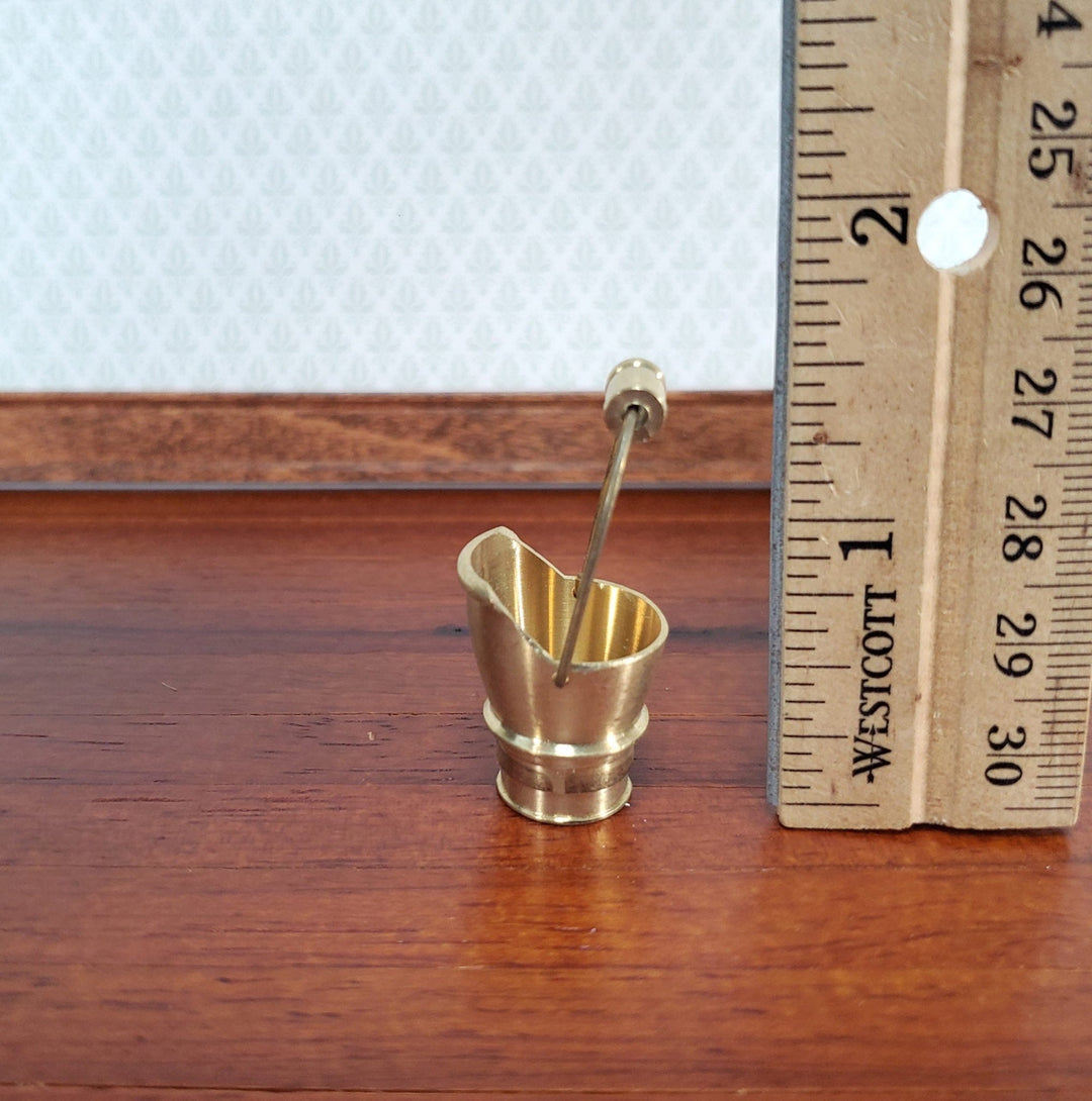 Dollhouse Brass Coal Scuttle Bucket Fireplace Accessory 1:12 Scale Miniature - Miniature Crush