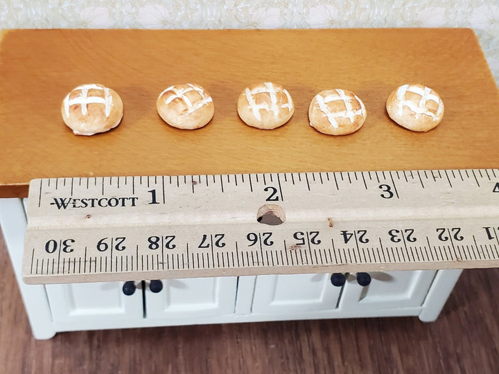 Dollhouse Bread Round Loaves 5 Pieces 1:12 Scale Miniature Food Kitchen Bakery - Miniature Crush