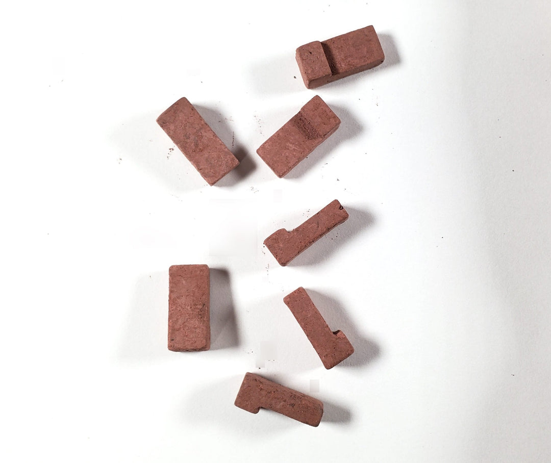 Dollhouse Brick Corners Red Brick Blend by Andi Mini Brick 1:12 Scale 125 Pieces - Miniature Crush