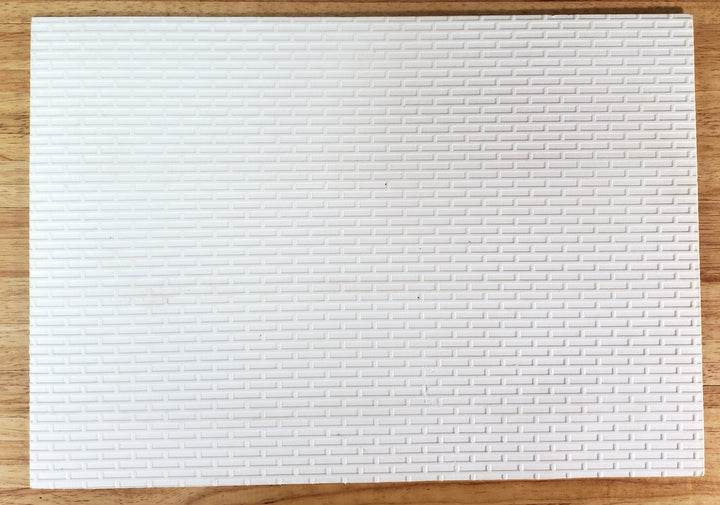 Dollhouse Brick Embossed Textured Foam Board White 1:12 Scale World Model 7000 - Miniature Crush