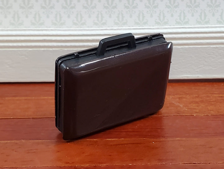 Dollhouse Briefcase Suitcase Dark Brown Attache 1:12 Scale Accessories - Miniature Crush