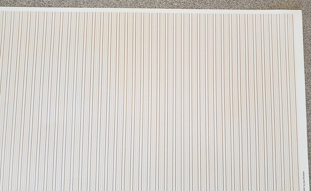 Dollhouse Brodnax Wallpaper Striped Browns Tans "Gathering Stripe" 1:12 Scale - Miniature Crush