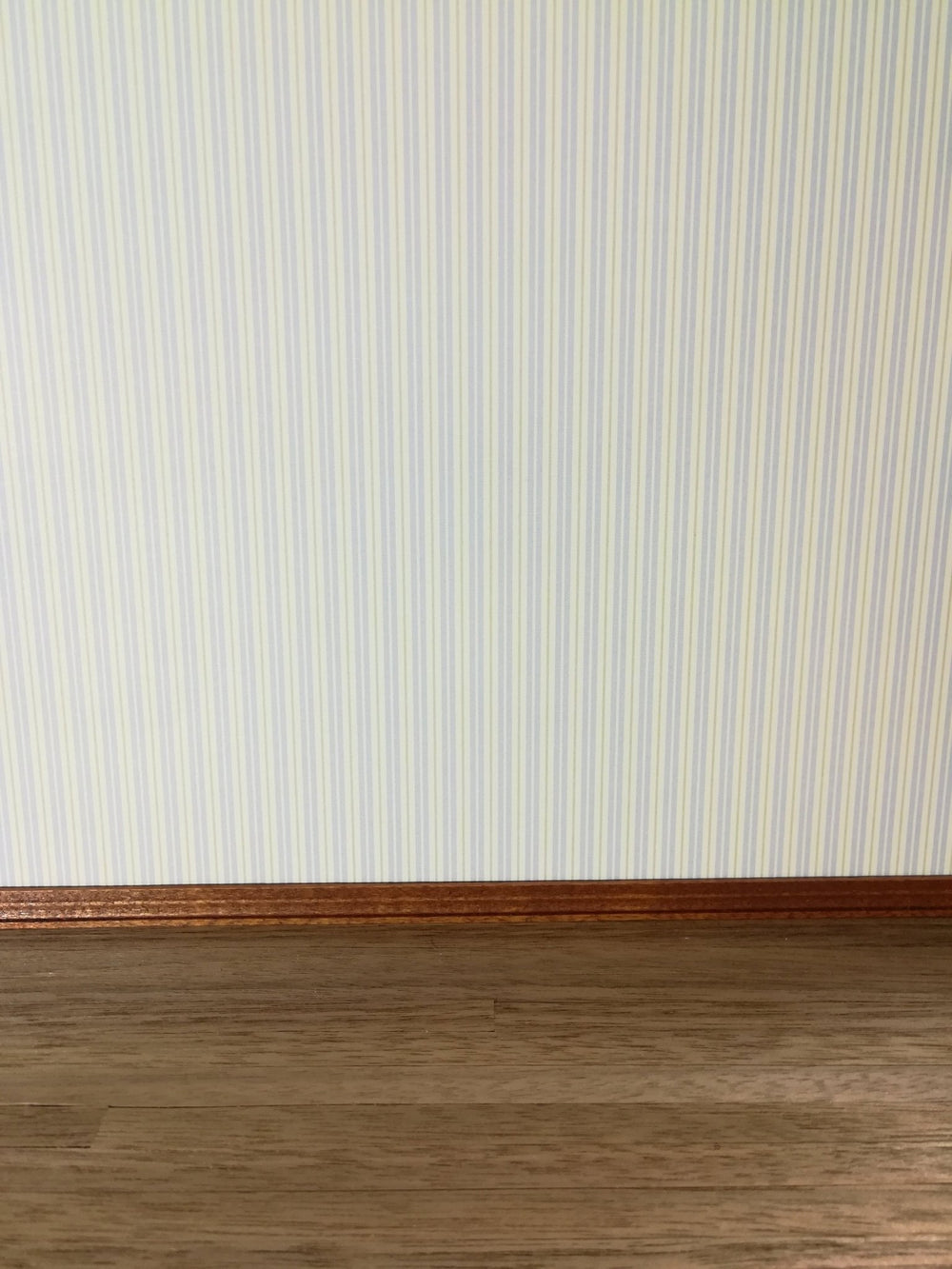 Dollhouse Brodnax Wallpaper Striped Pale Blue Green Cream "Seaside Stripe" 1:12 Scale - Miniature Crush