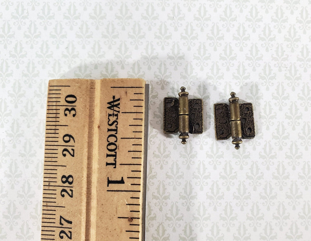 Dollhouse Butterfly Hinge Working Antique Style Bronze 1:12 Scale Includes Nails S1508 - Miniature Crush