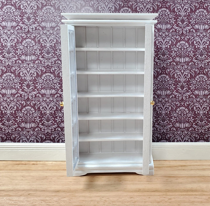 Dollhouse Cabinet Pantry Small Profile WHITE 1:12 Scale Miniature Furniture - Miniature Crush
