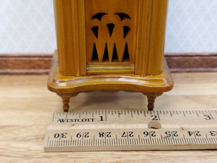 Dollhouse Cabinet Radio Vintage Style Wood Walnut Finish 1:12 Scale Miniature - Miniature Crush