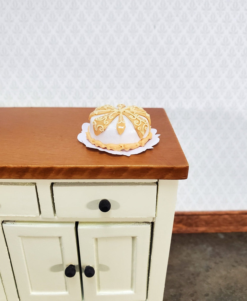 Dollhouse Cake Orange Pastry Round 1:12 Scale Miniature Dessert Food - Miniature Crush