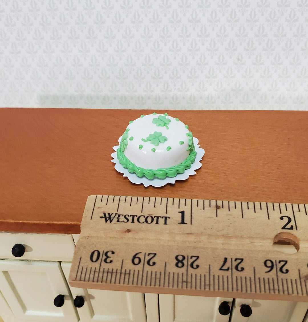 Dollhouse Cake Saint Patrick's Day Shamrocks 1:12 Scale Miniature Food Dessert - Miniature Crush